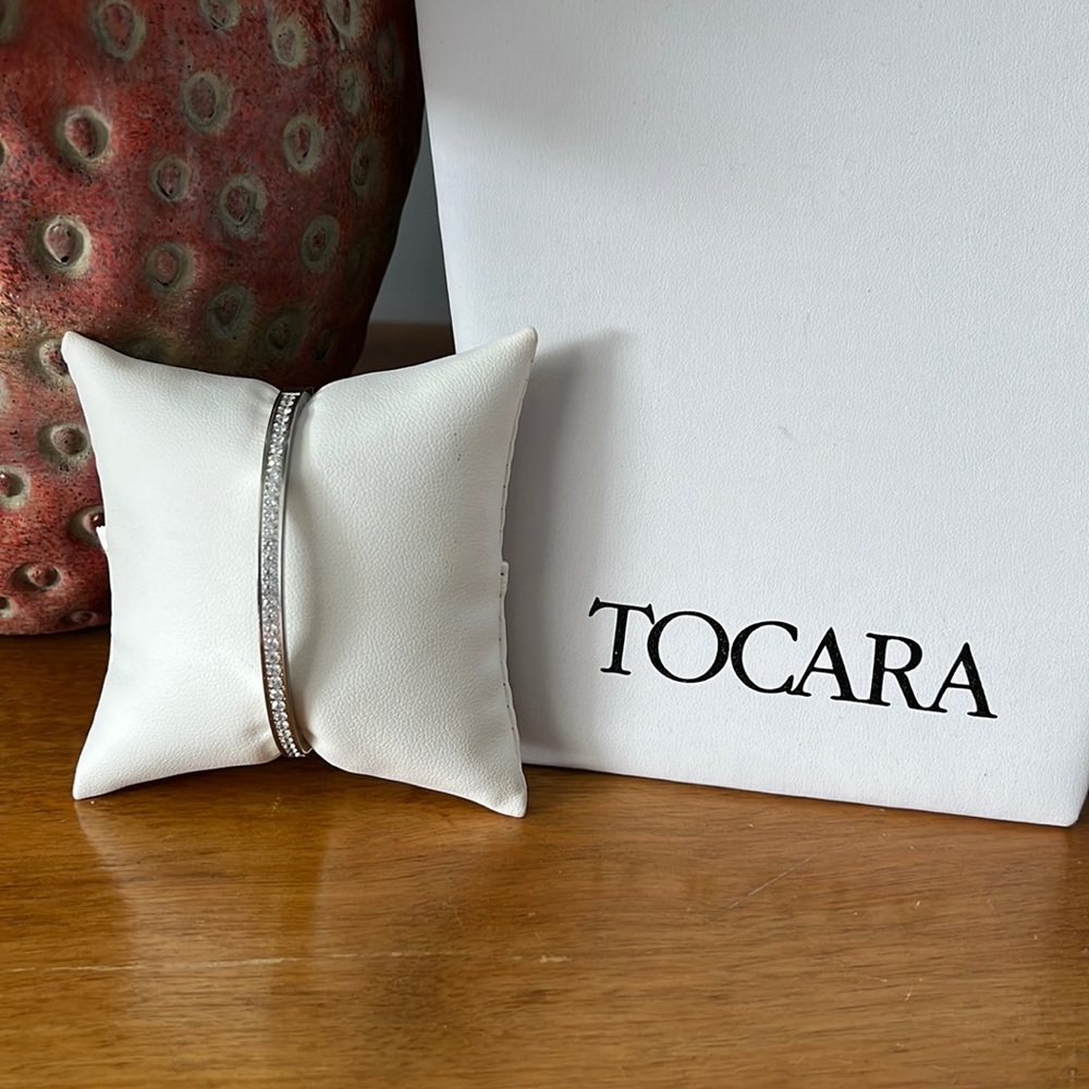 Tocara Jade Stainless Steel and DiAmi Bracelet 7.25 inches RB92214
